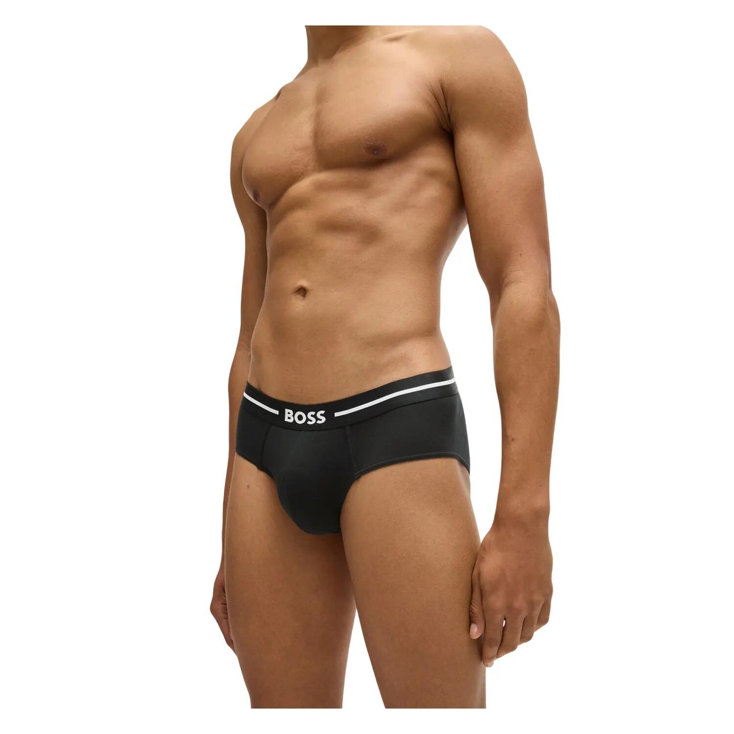 Mens Boxer Briefs (Pack of 3) (Black) 4/4