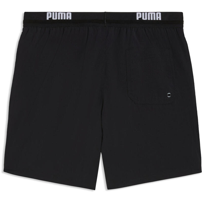 Pantaloni scurti barbati Puma Swim Men Crinkle Mid Shorts, Negru