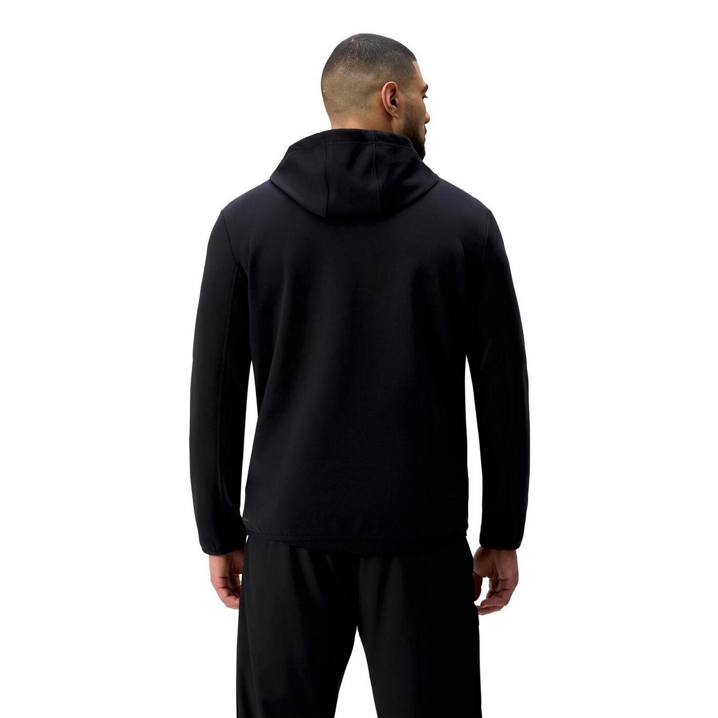 "Tempo+" Hoodie mit durchgehendem Reißverschluss für Herren Schwarz 3/4