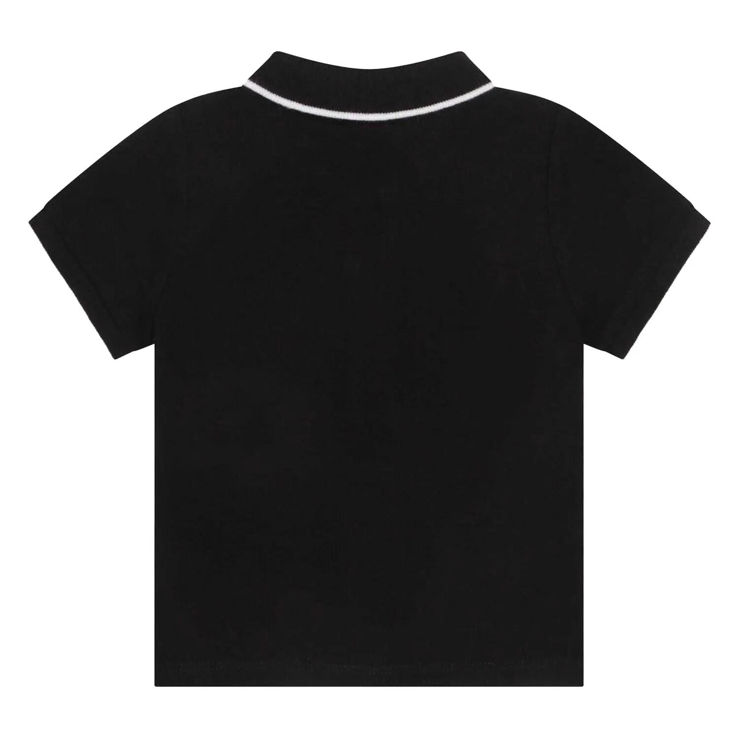 Maglietta Polo Cotone Neonato Boss Nero 2/3