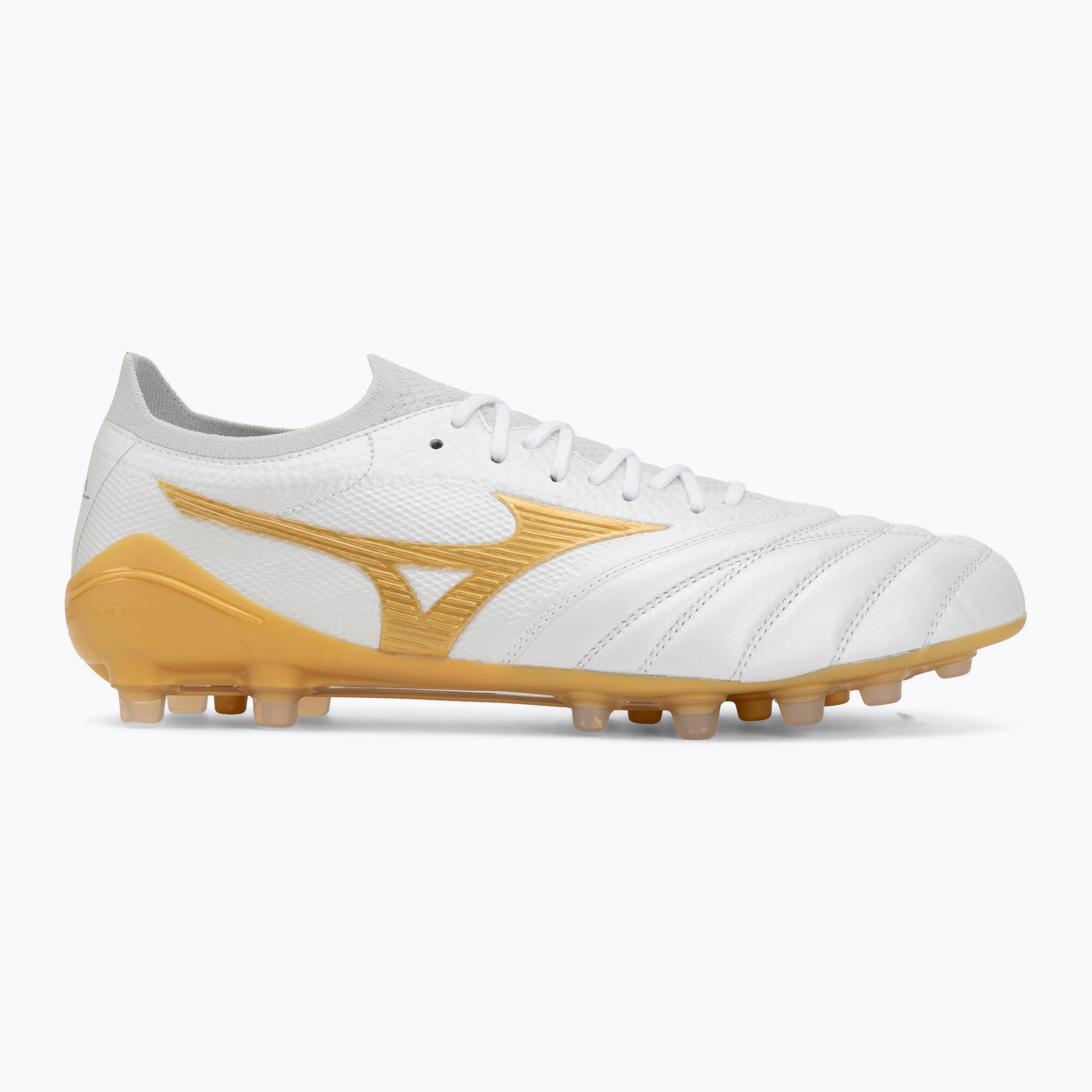 Buty piłkarskie Mizuno Morelia Neo IV Beta Japan AG white/mp gold/cool gray 3c 2/7