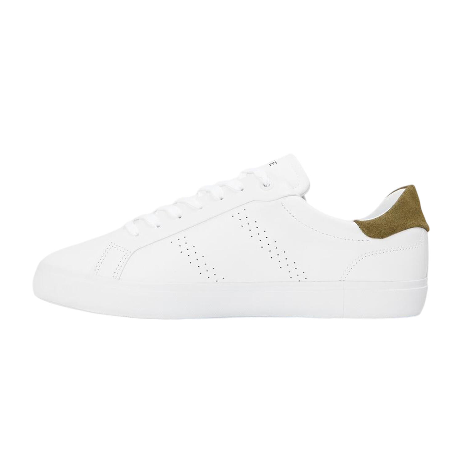 "Powercourt" Sneaker für , Leder, Flach Herren Weiß/Grün 3/4