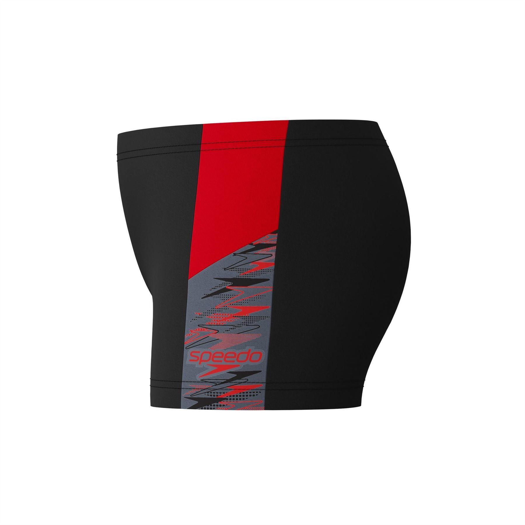"Dive" Badehose für Kinder Anthrazit/Rot 3/4