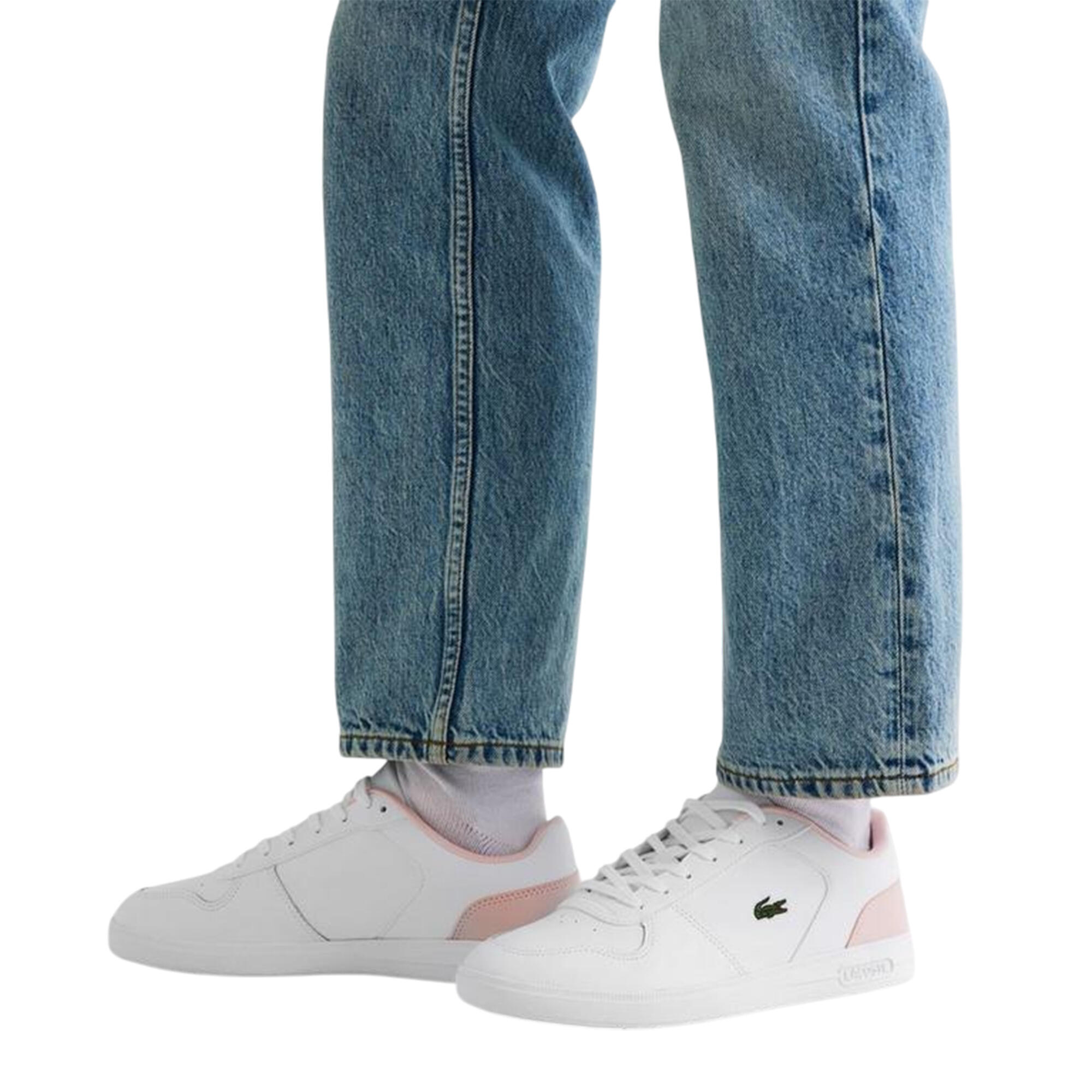 "TClip" Sneaker für , Leder, Niedrig geschnitten, Flach Damen Weiß/Pink 4/4