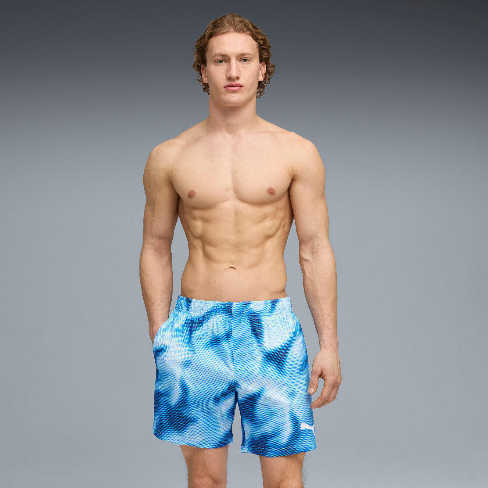 Szorty męskie Puma Swim Men Printed Rasterized Mid Short 4/5