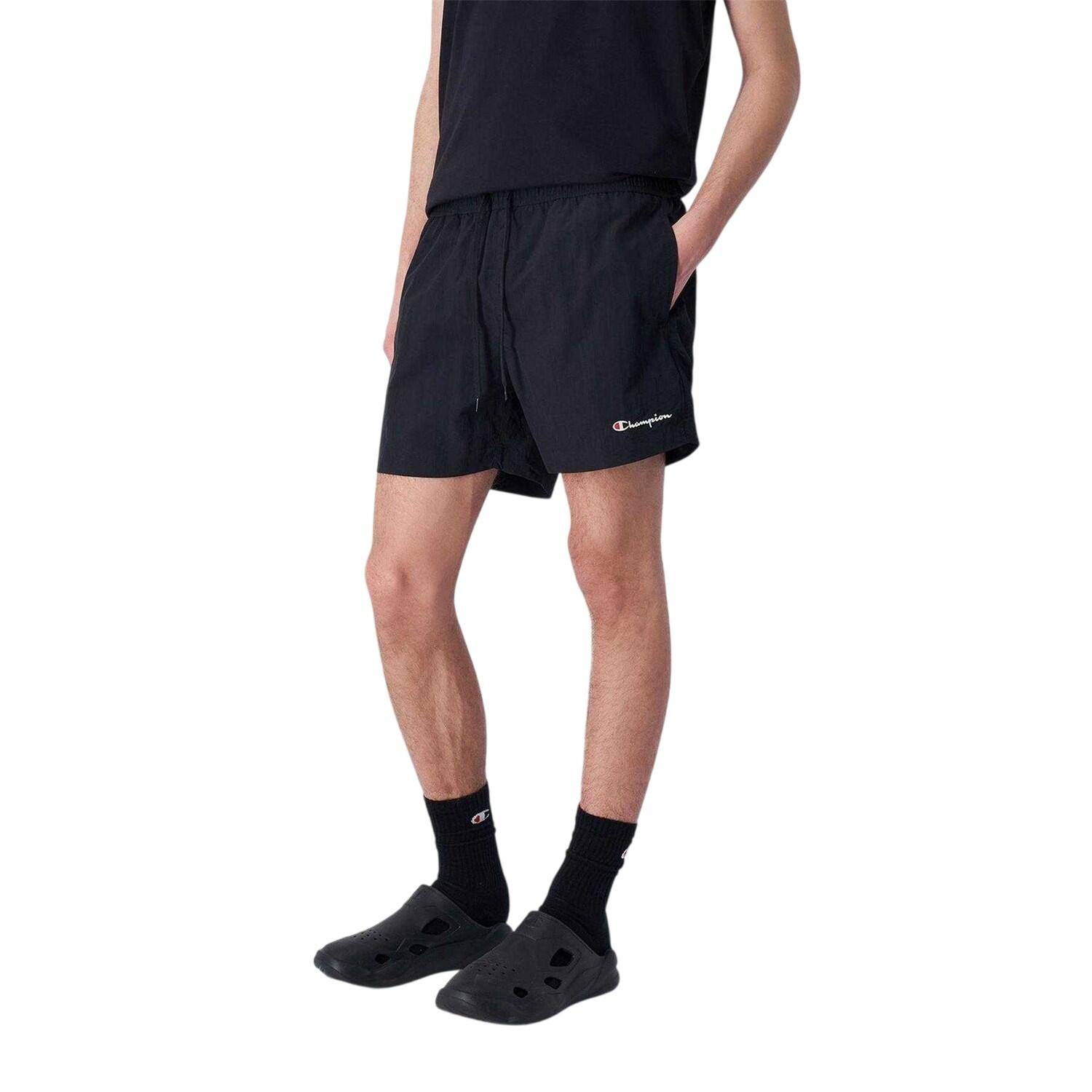 Mens Plain Swim Shorts (Black) 3/3