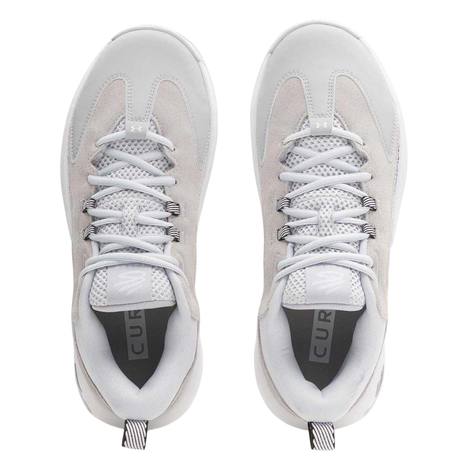 Zapatillas de Baloncesto Curry para Hombre Gris, Blanco 3/4