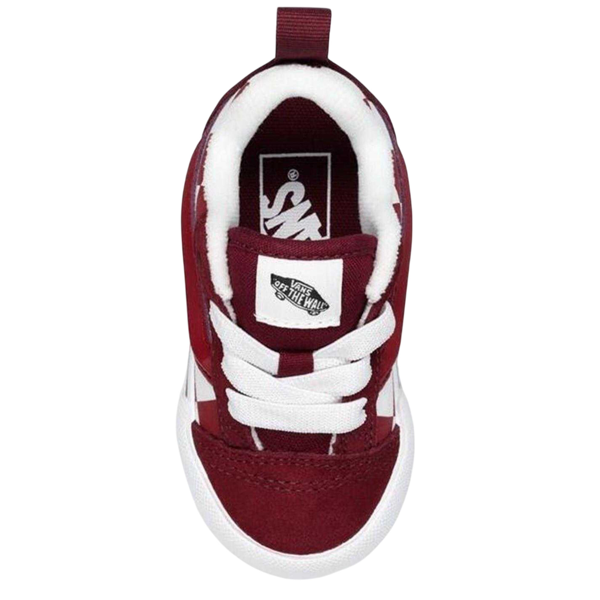 Schachbrett Sneaker für Kleinkind Kinder Burgunderrot 3/3