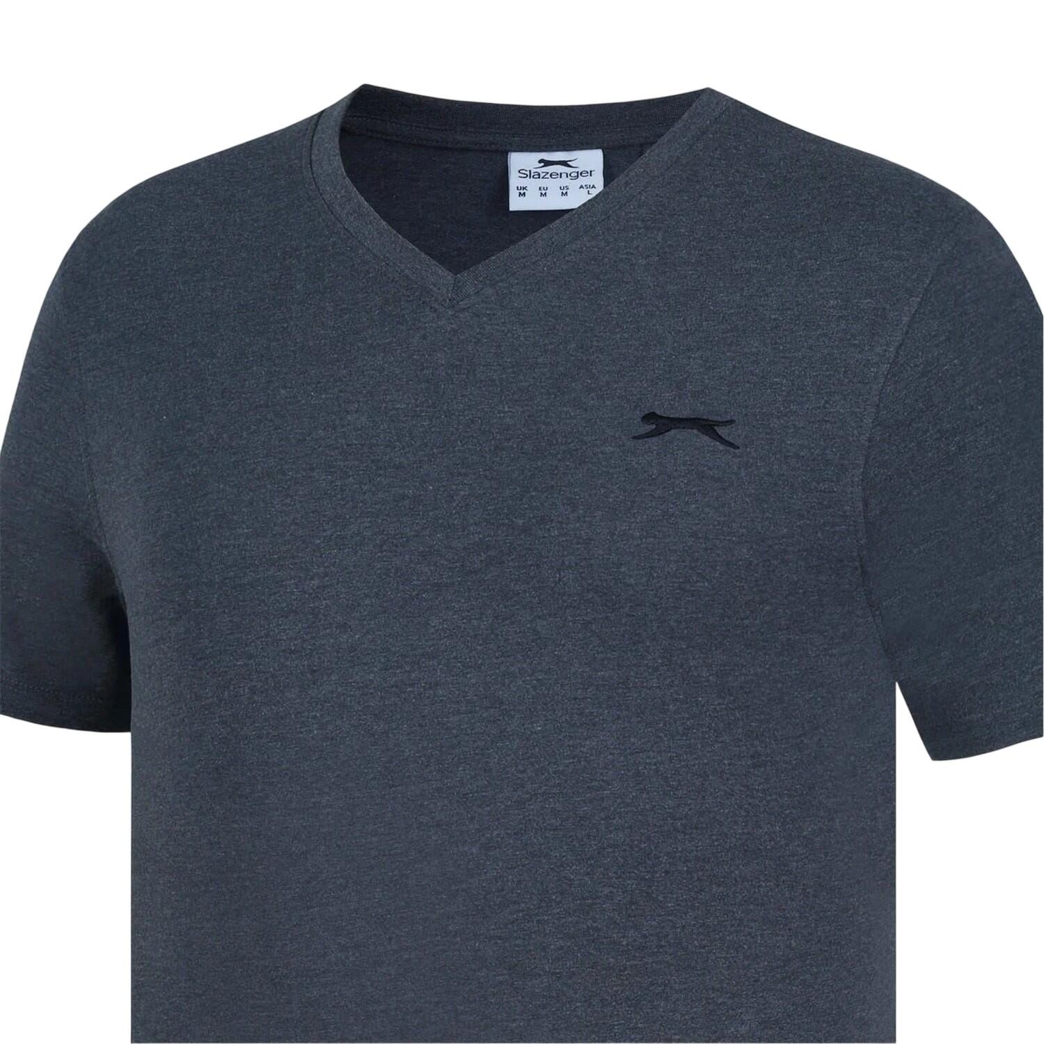 Mens Embroidered Logo Cotton TShirt (Charcoal Marl) 3/3
