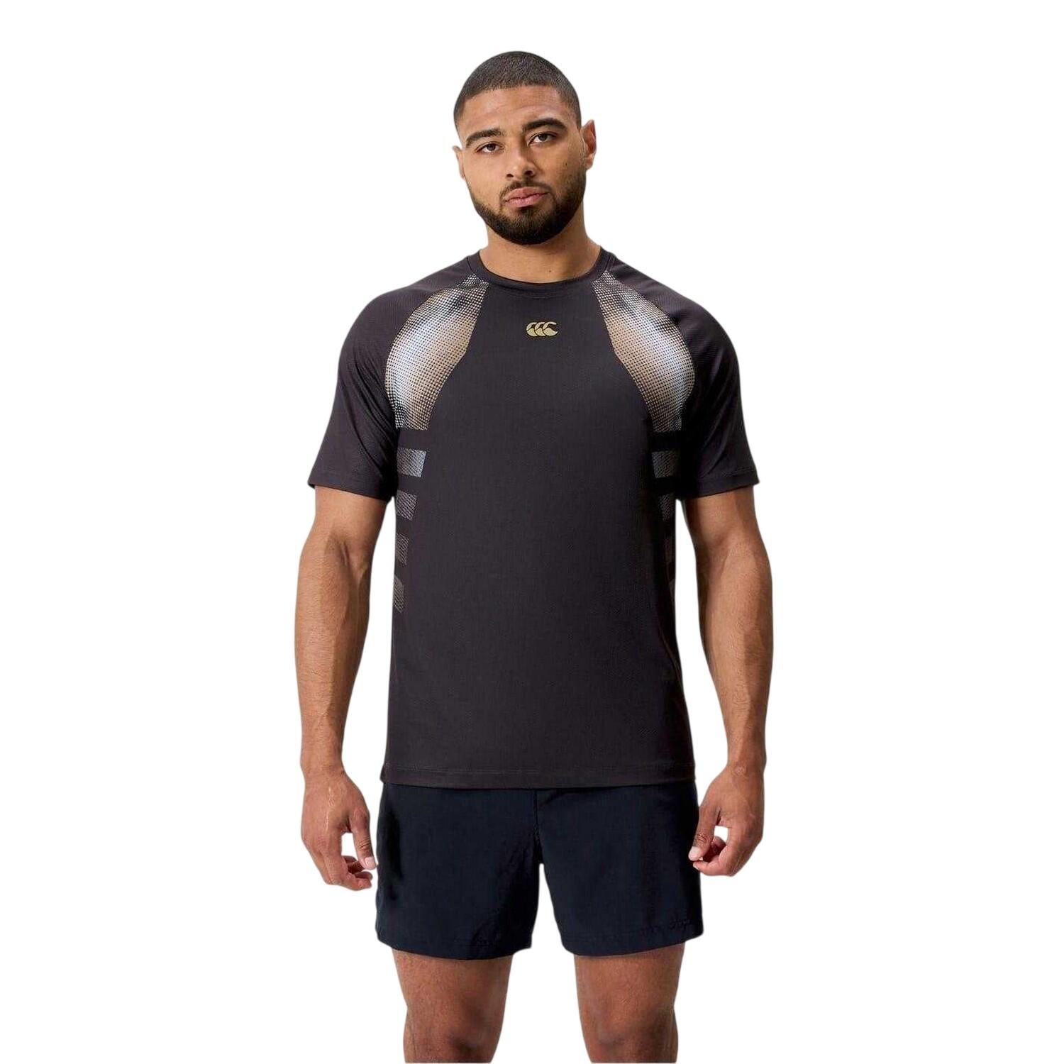 Mens Tempo Logo Regular Raglan TShirt (Black) 4/5