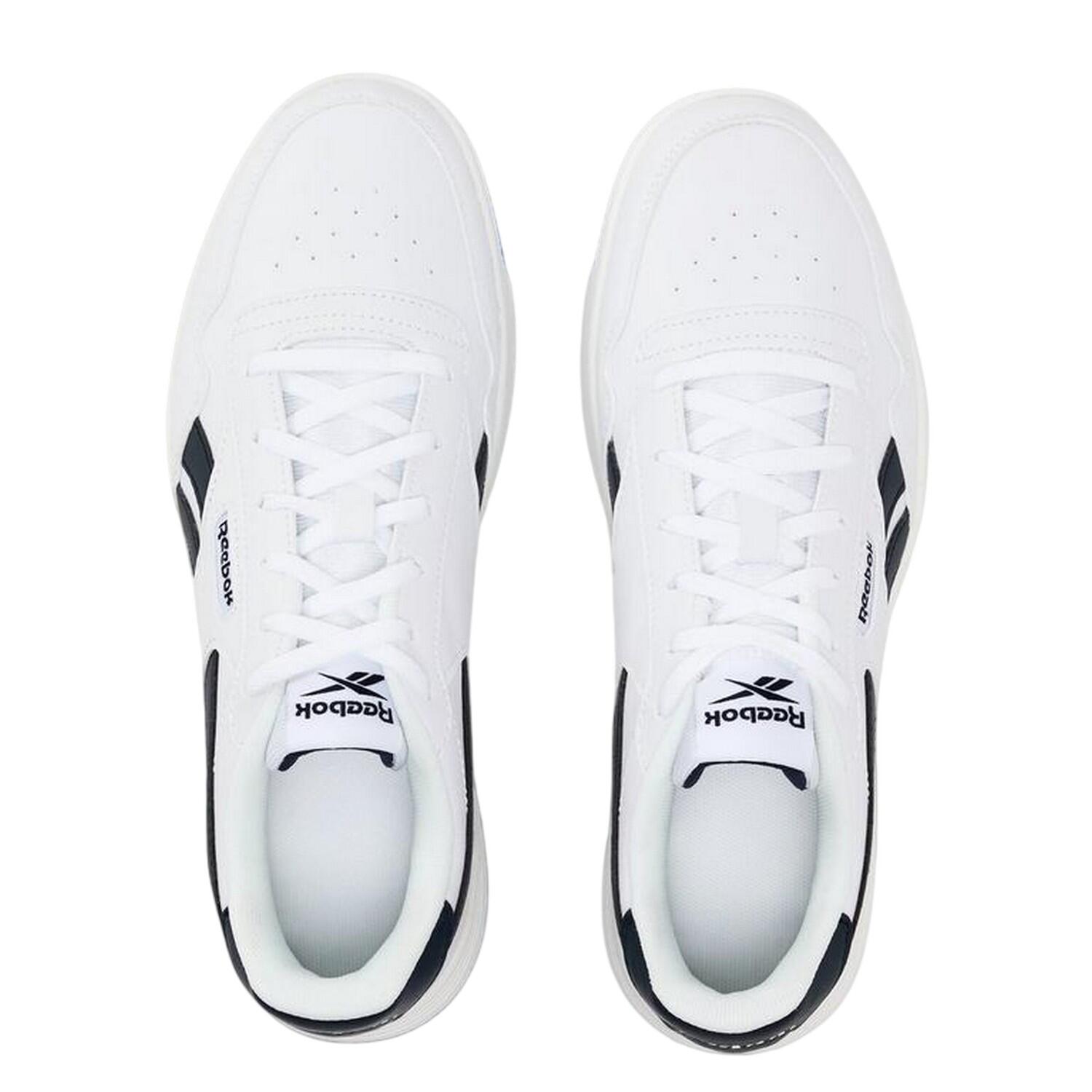 Scarpe Sportive Pelle PiattaAdulto Unisex Reebok Court Advance Bianco Blu Navy 3/3