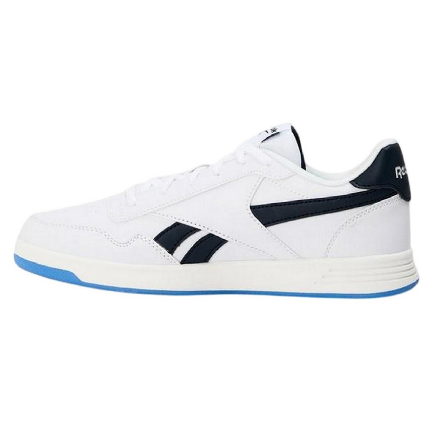Scarpe Sportive Pelle PiattaAdulto Unisex Reebok Court Advance Bianco Blu Navy 2/3