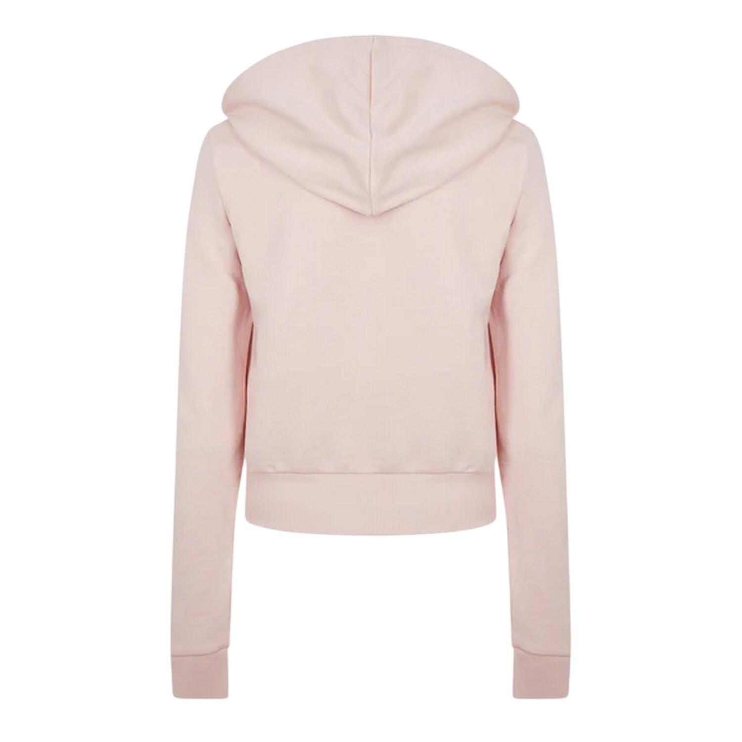 Felpa Con Cappuccio E Zip Intera Regolare Terry Francese Donna Reebok Rosa 2/2