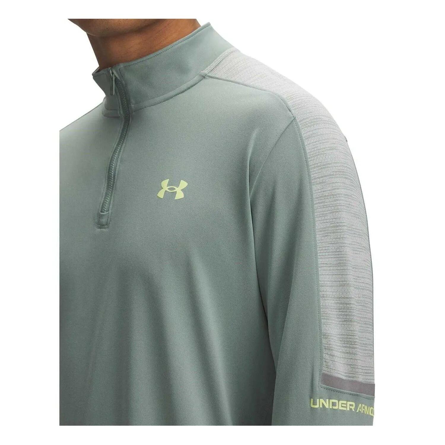 Mens Technical LongSleeved Running Sweatshirt (Green) 3/3
