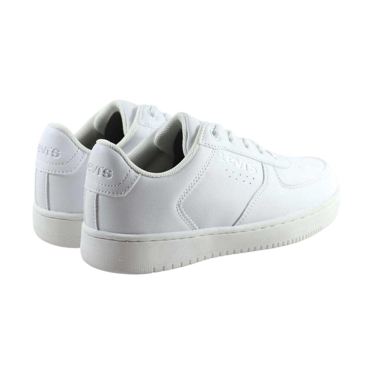 Childrens/Kids Union Leather Trainers (White) 2/5