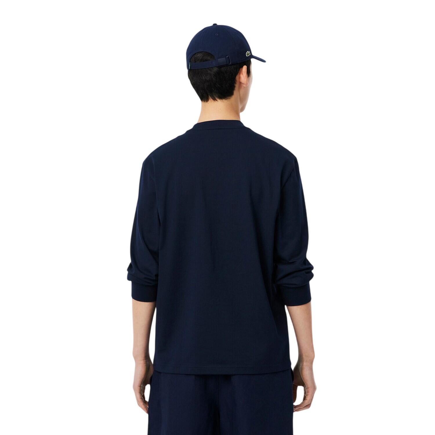 Tshirt Manches Longues Motif/style Imprimé Crocodile Homme (Bleu Marine) 3/3