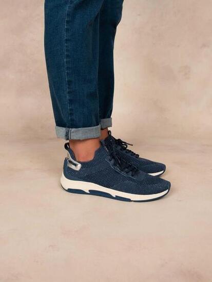 Chaussures de running femme JELLINA Bleu Silver - talon 30 mm