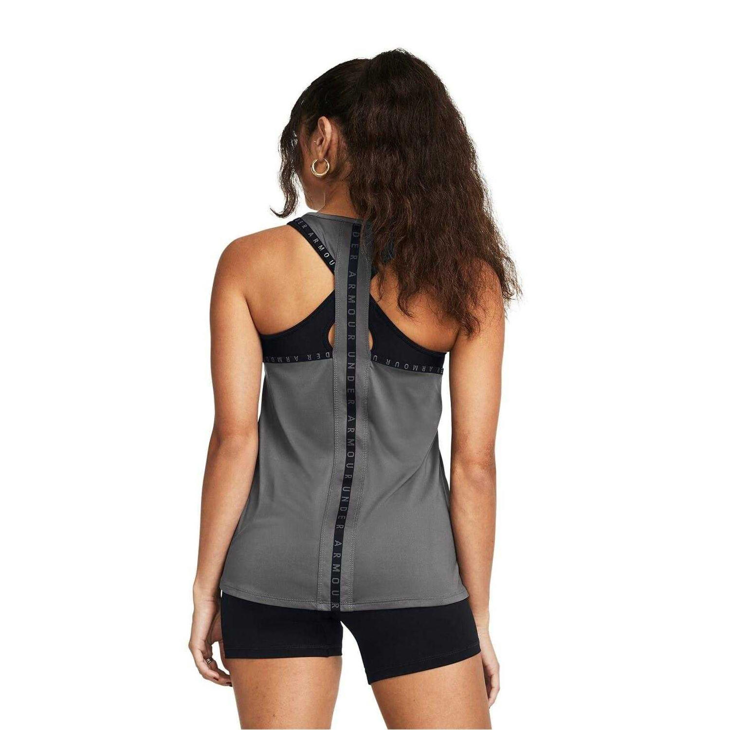 Dames 4 Way Stretch Tanktop (Grijs) 4/4