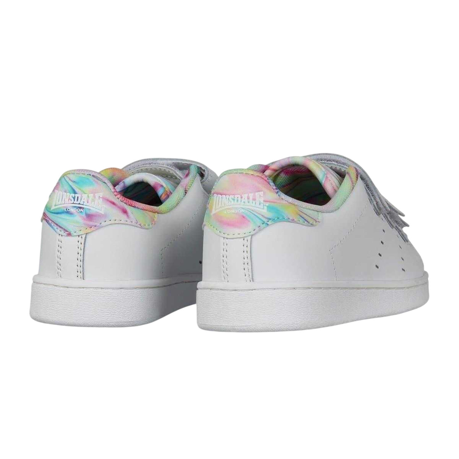 "Leyton" Sneaker für , Leder, Klettverschluss, Flach Kinder Weiß/Grün/Schwarz 2/4