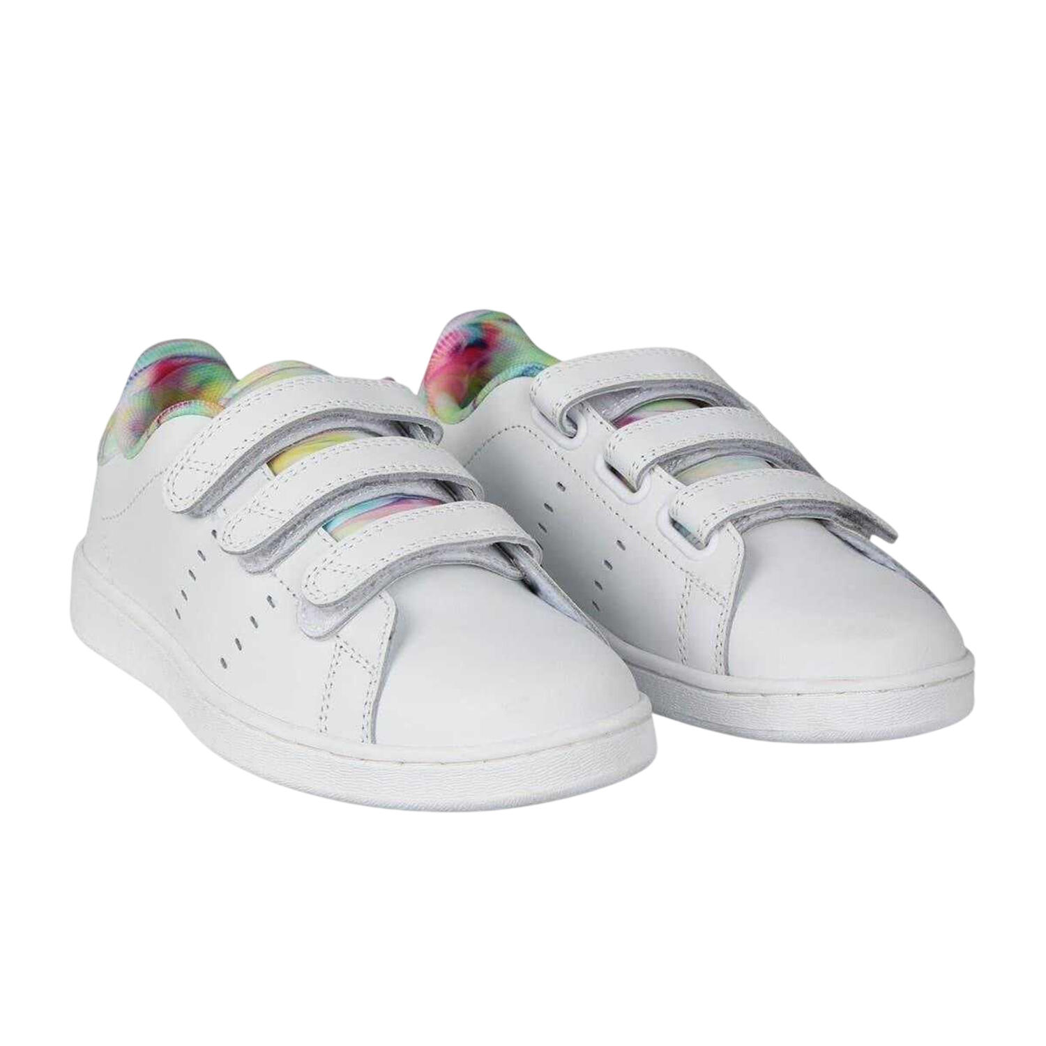 "Leyton" Sneaker für , Leder, Klettverschluss, Flach Kinder Weiß/Grün/Schwarz 4/4