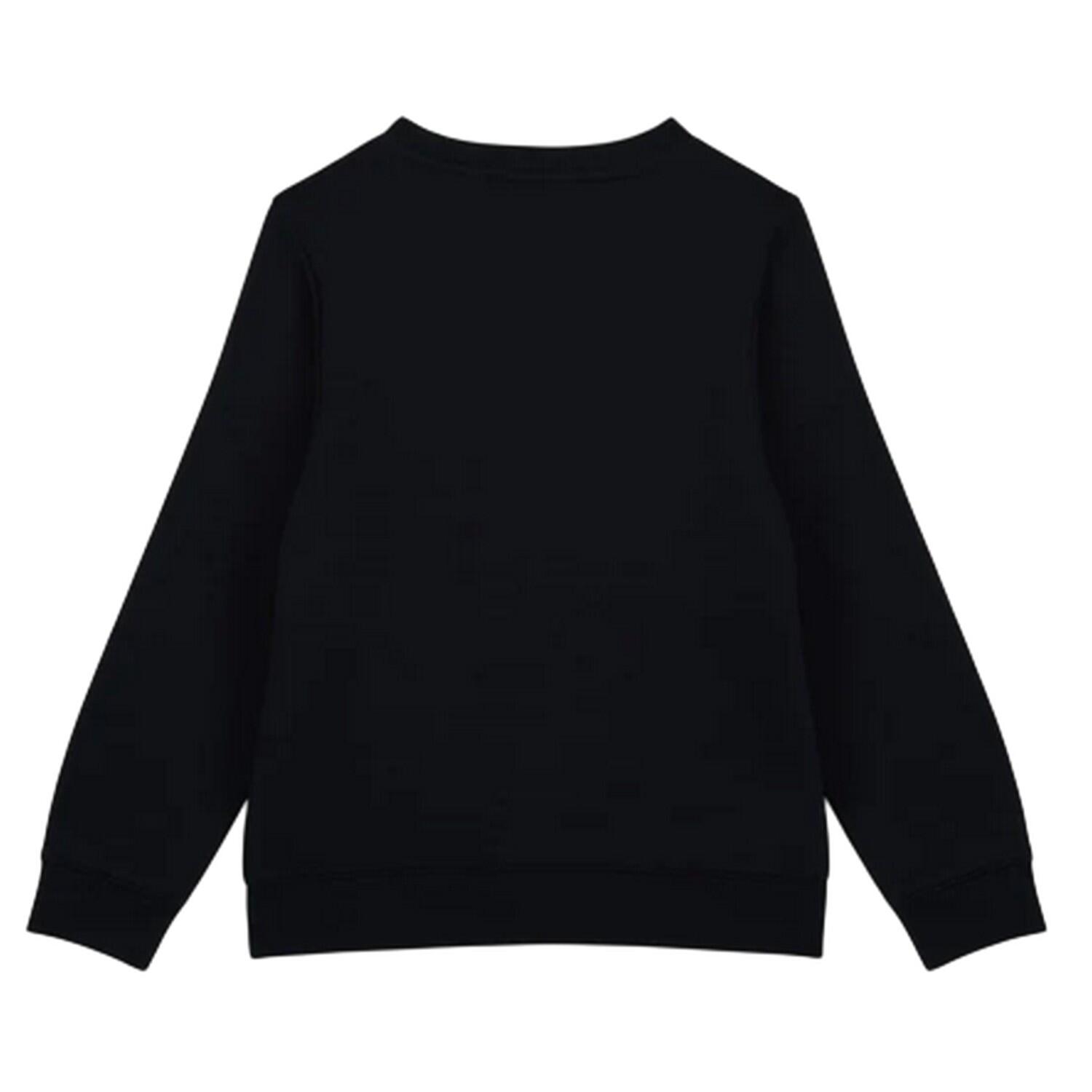 Sweatshirt für Jungen, Fleece Kinder Schwarz 2/3