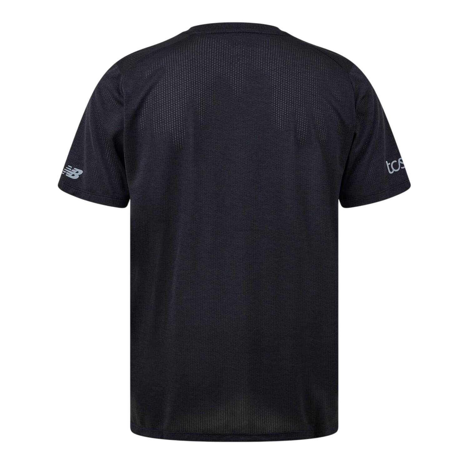 Mens Performance Running Top (Black) 3/4
