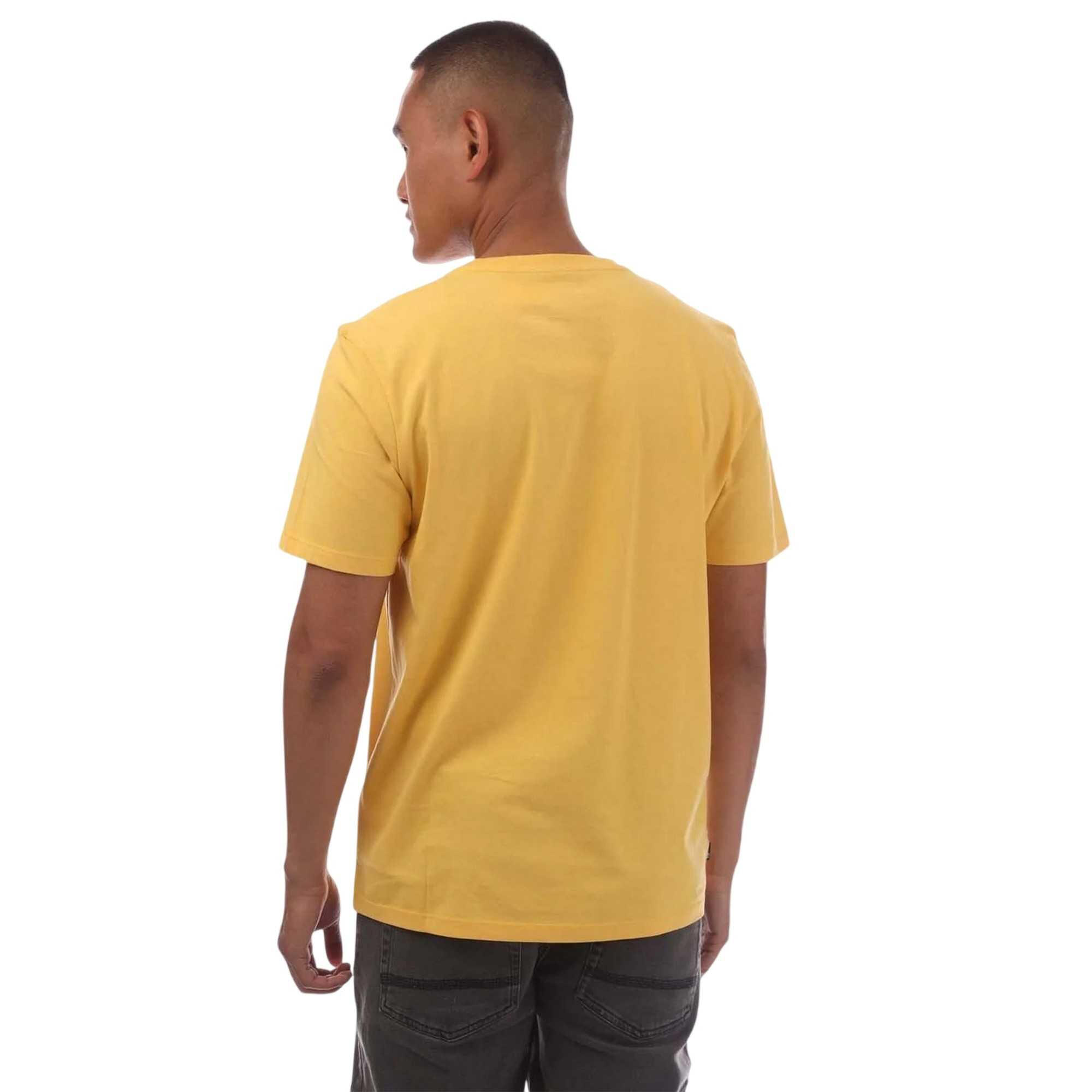 Mens Northwood Wordmark Cotton Crew Neck TShirt (Yellow) 2/4