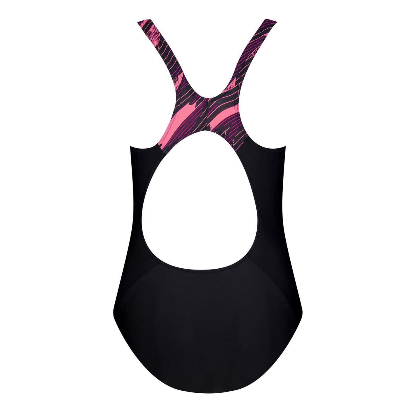 Maillot De Bain 1 Pièce Motif/style Brisé HYPERBOOM SPLICE Fille (Noir / Rose 2/2