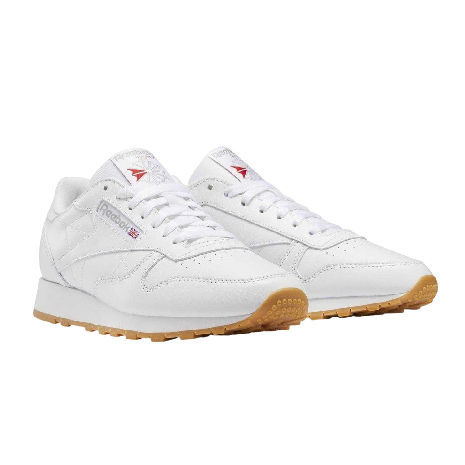 "Classic" Sneaker für , Leder Herren Weiß/Gummi Rosa 4/4