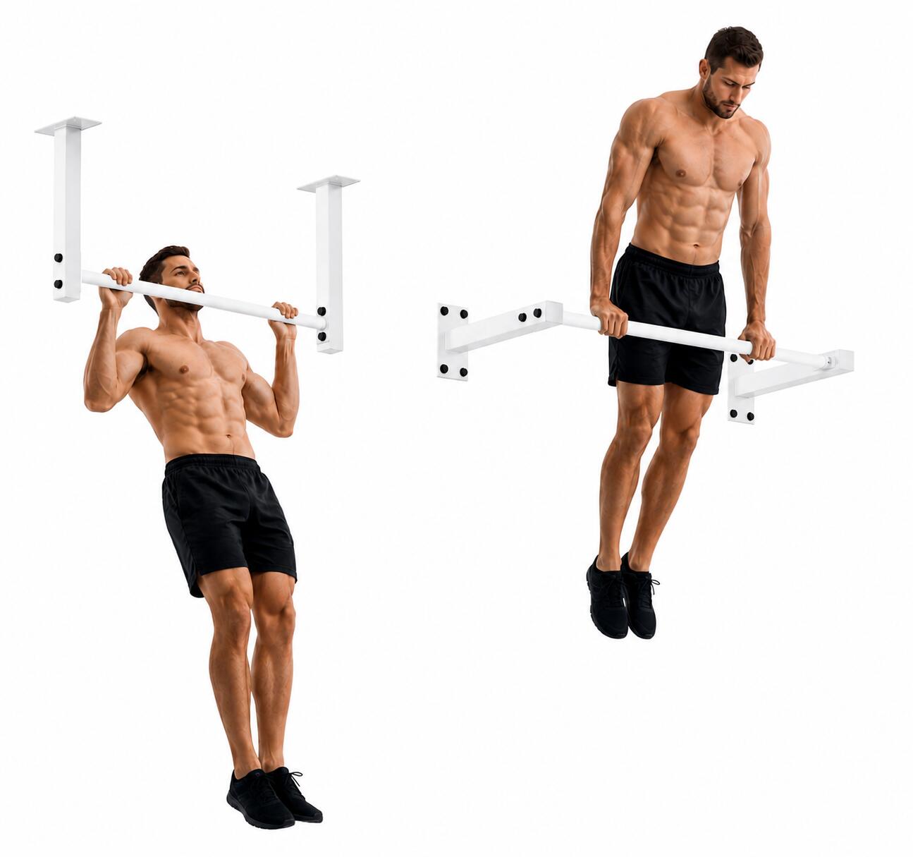 Drążek treningowy do ściany i sufitu UNDERFIT biały 120 x 50 cm 3/3