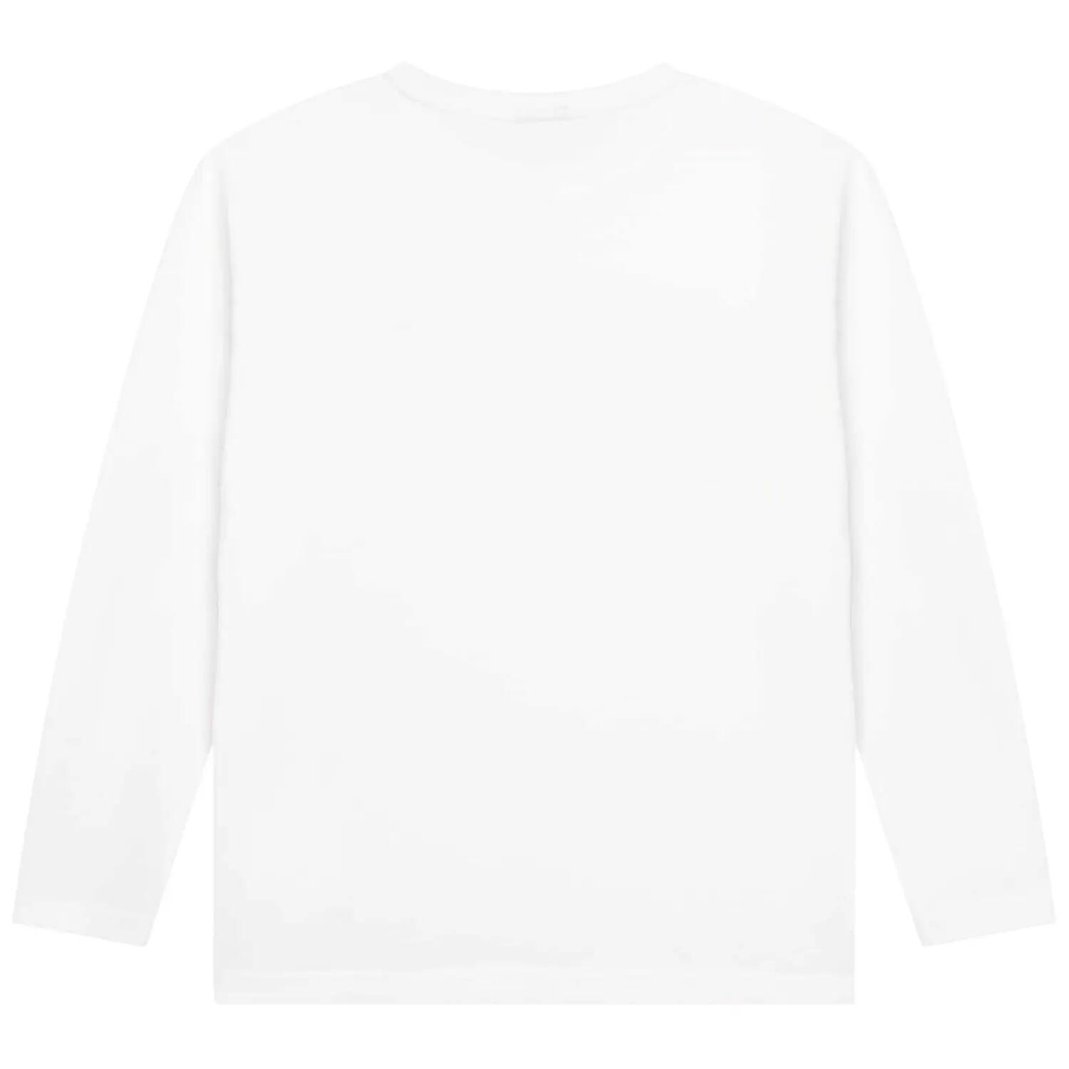 TShirt für Jungen, Langärmlig Kinder Weiß 2/2
