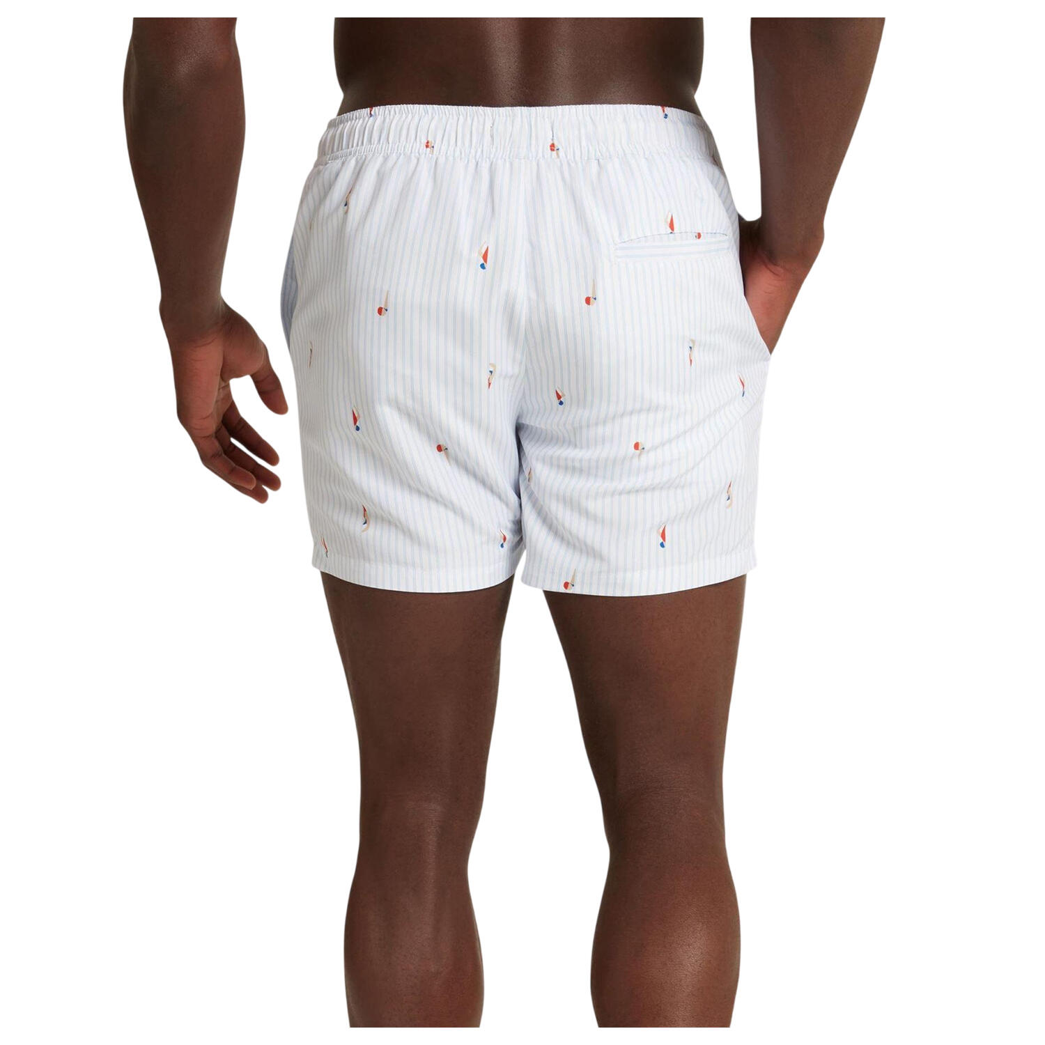 Short De Bain Motif/style Voilier Homme (Bleu) 4/4