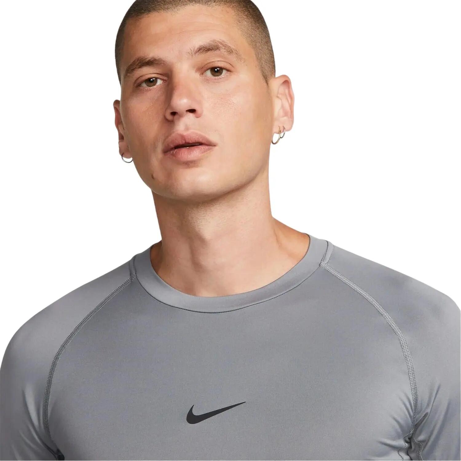 Maglietta Di Base Stretto DriFIT Compressione Uomo Nike Pro Core Grigio 4/6