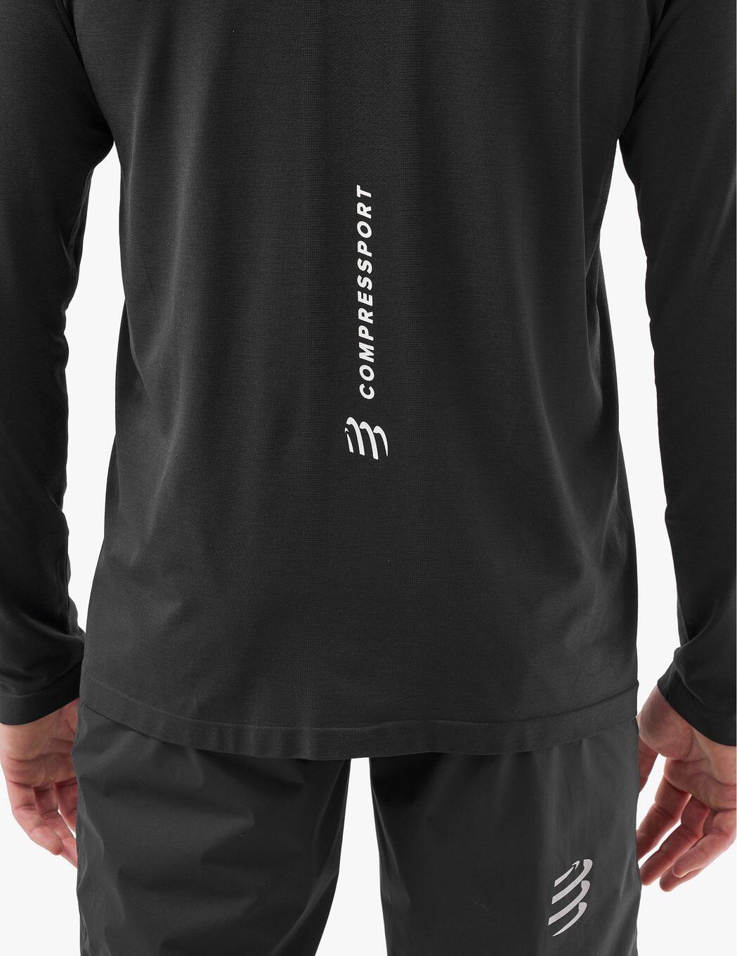 Compressport Performance Langarmtrikot Schwarz Mann 3/4