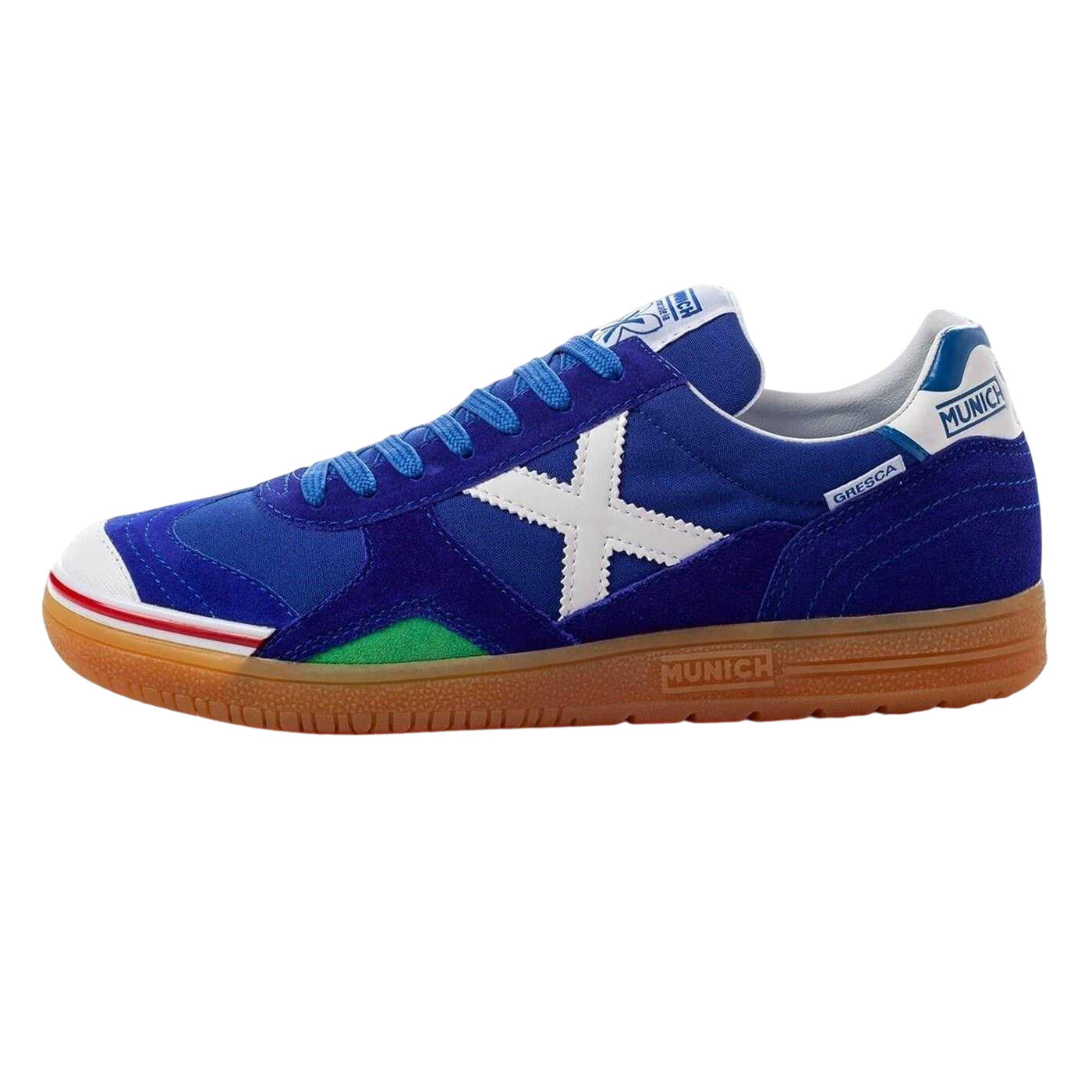 Scarpe Da Calcio Per Interni Firma Punta RinforzataUomo Munich Gresca Blu Bianco 2/3