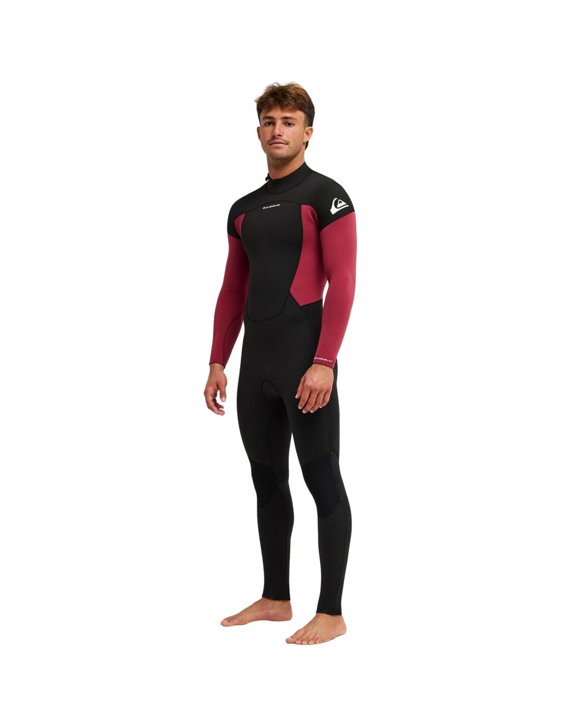 Traje de surf con cremallera posterior PROLOGUE+ 4/3MM Rojo Hombre 3/4