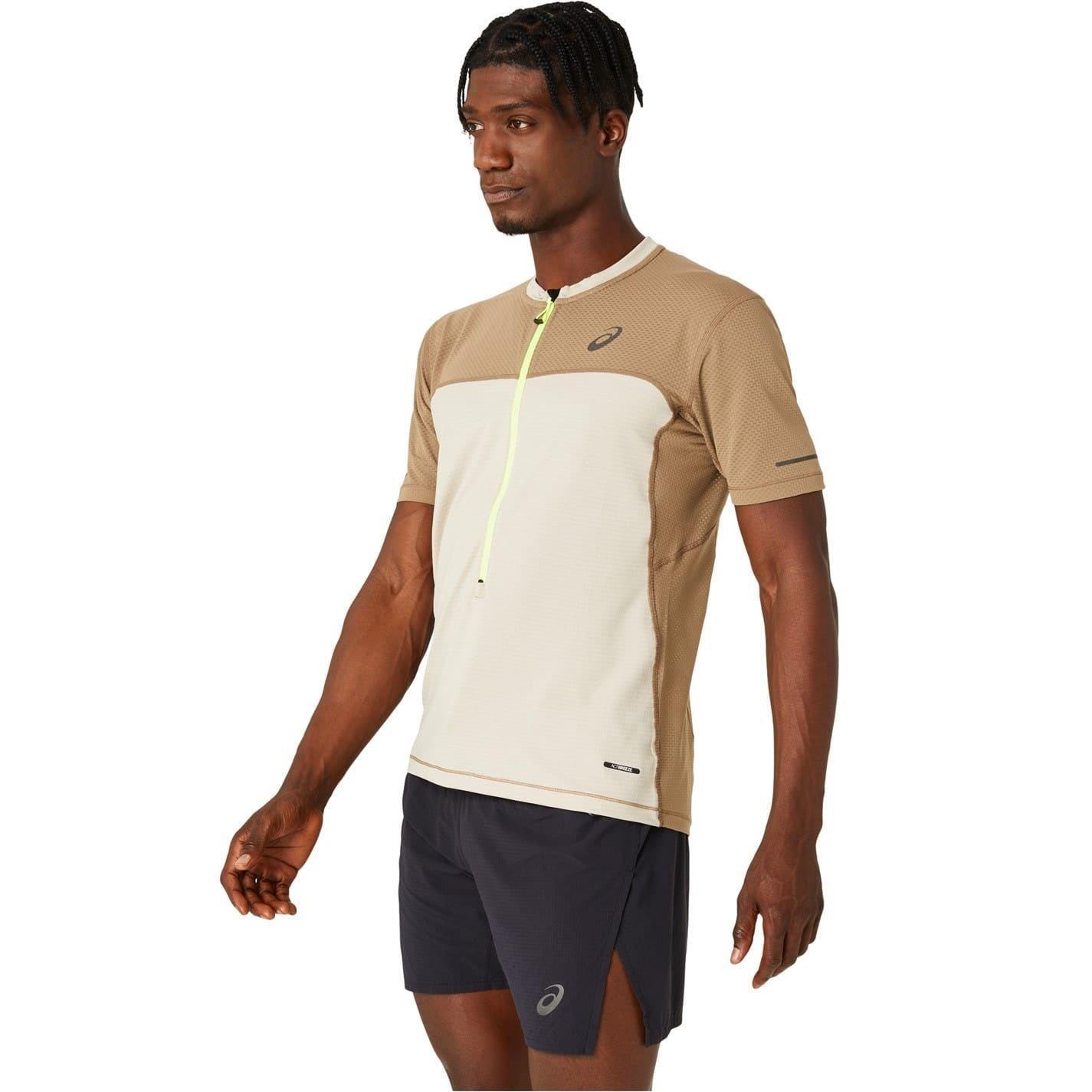 Mens Fujitrail Two Tone Athletic Top (Beige) 2/4