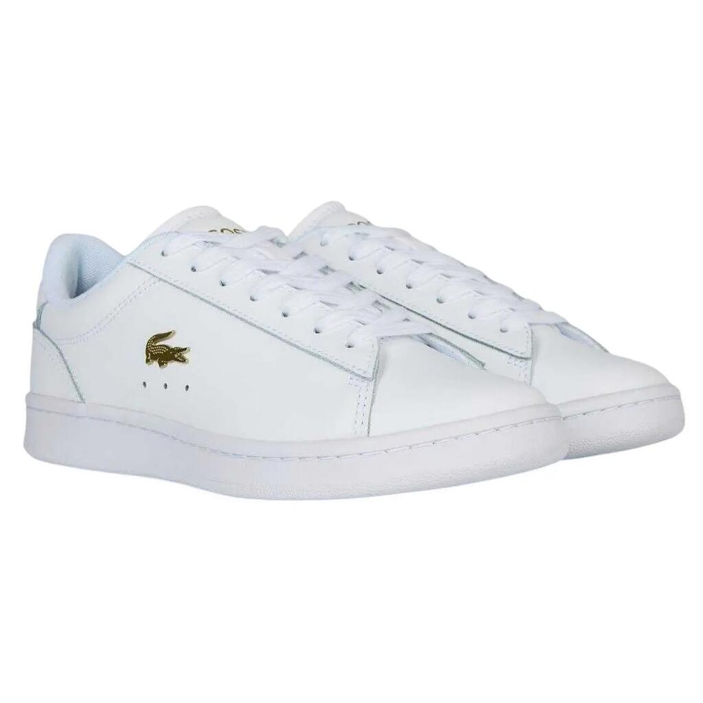 Womens/Ladies Carnaby Leather Flat Trainers (White/Gold)