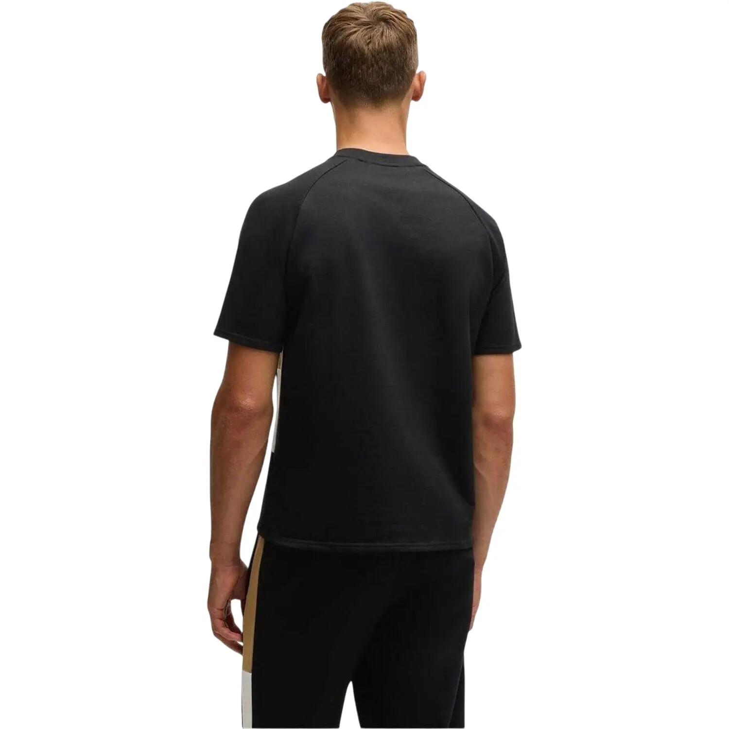 Tshirt Motif/style Blocs De Couleurs Homme (Noir) 3/4