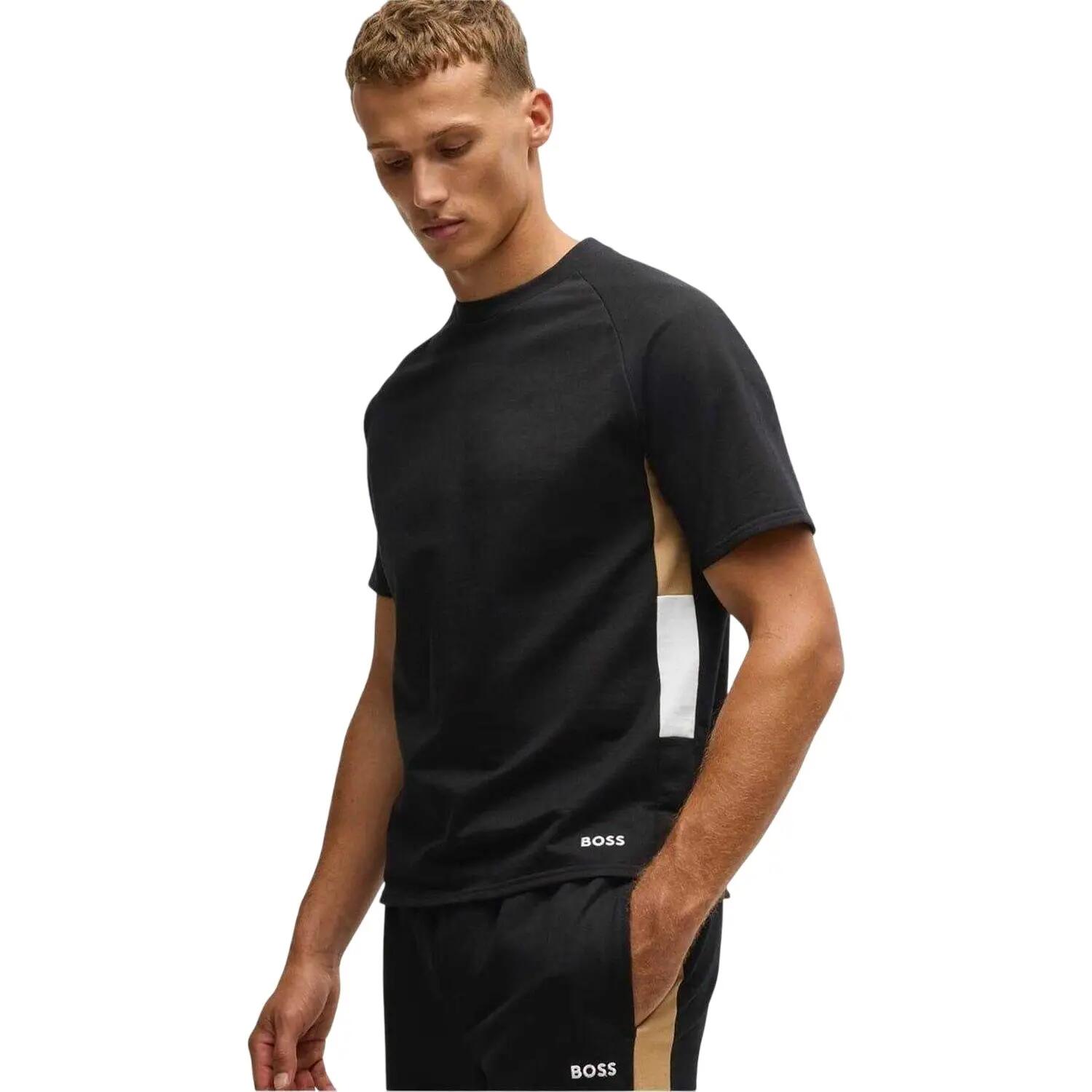 Tshirt Motif/style Blocs De Couleurs Homme (Noir) 4/4
