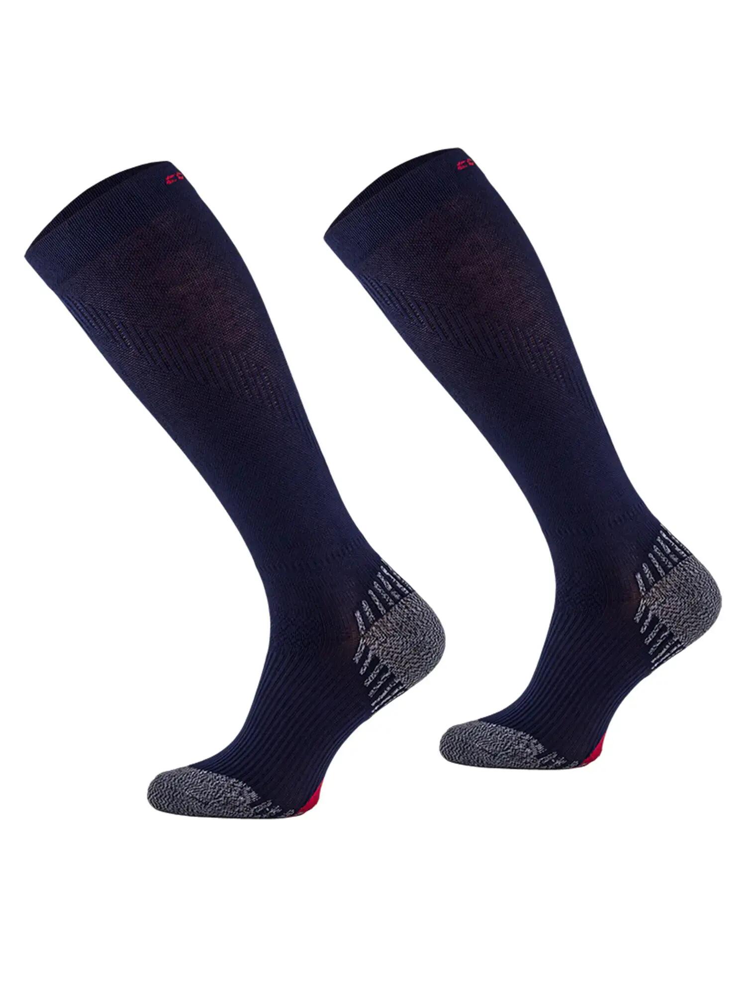 RUN COMPRESSION Kompressziós hosszú szárú futózokni +ezüstion 2/3