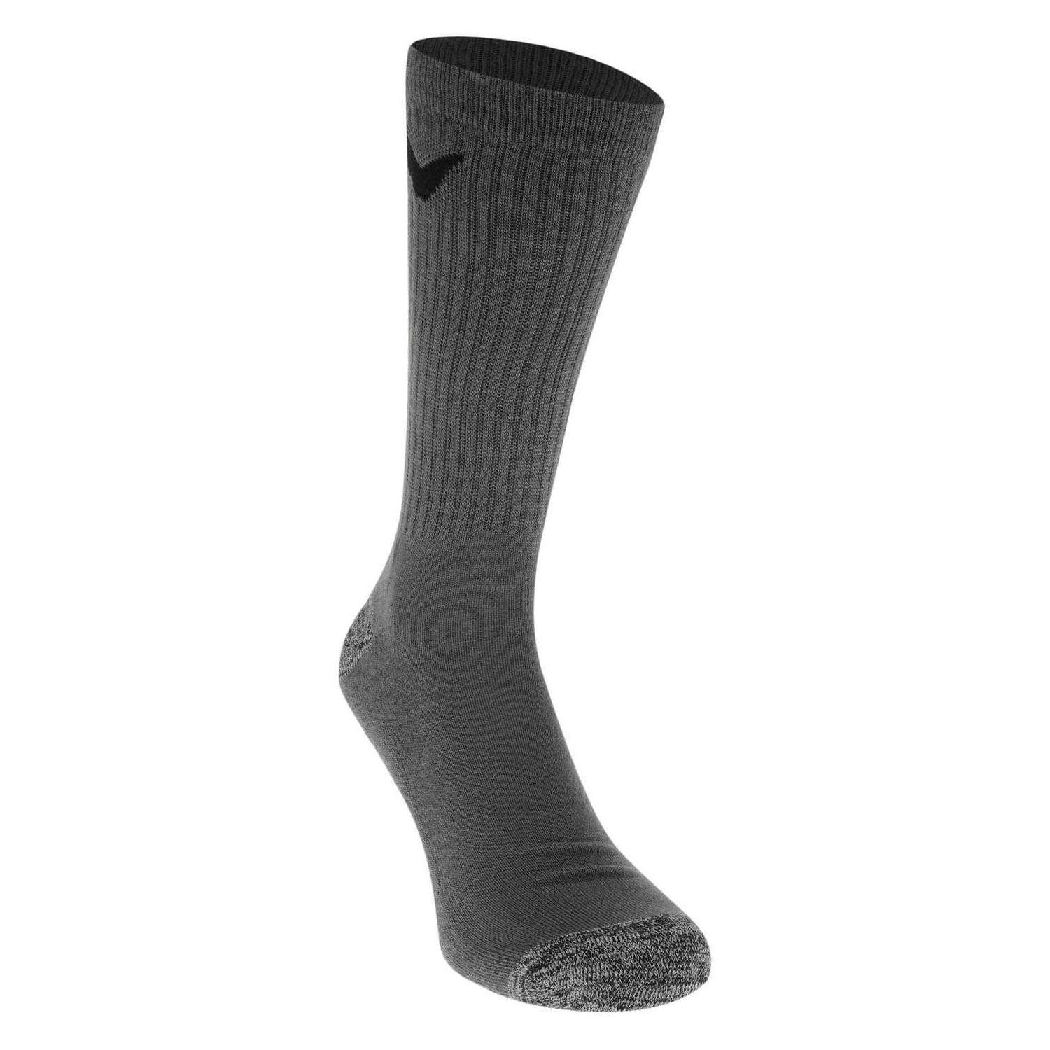 Mens Cushioned Crew Socks (Pack of 3) (Black/Grey/Navy) 2/3
