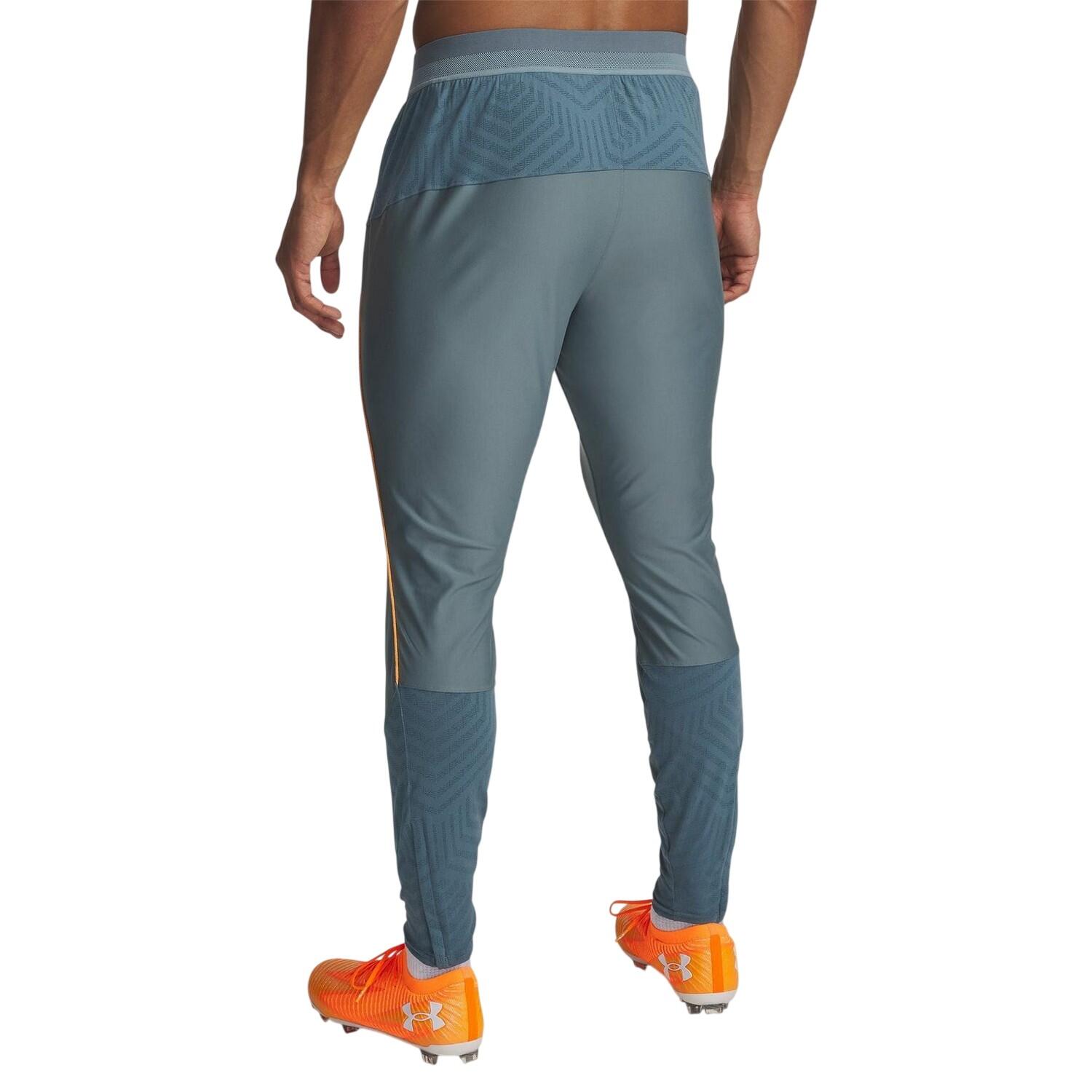 Pantalone Atletico Uomo Under Armour Challenger Pro Grigio Arancio 2/2