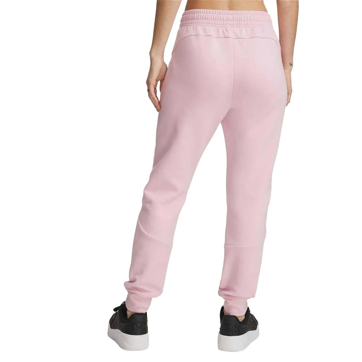 Womens/Ladies Performance Fleece Athletic Joggers (Pink) 3/4