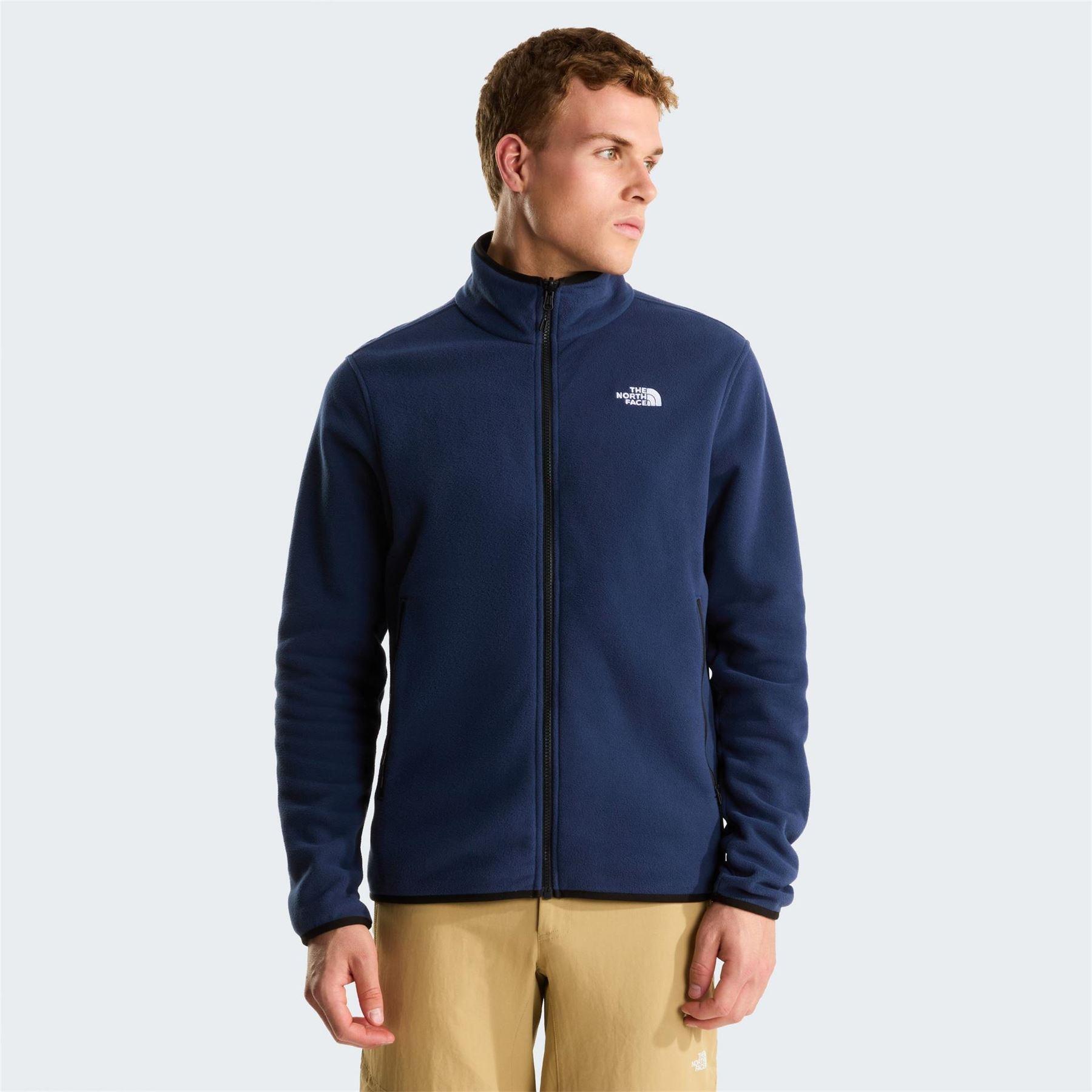 Giacca In Pile Uomo The North Face Glacier Blu Navy 3/4