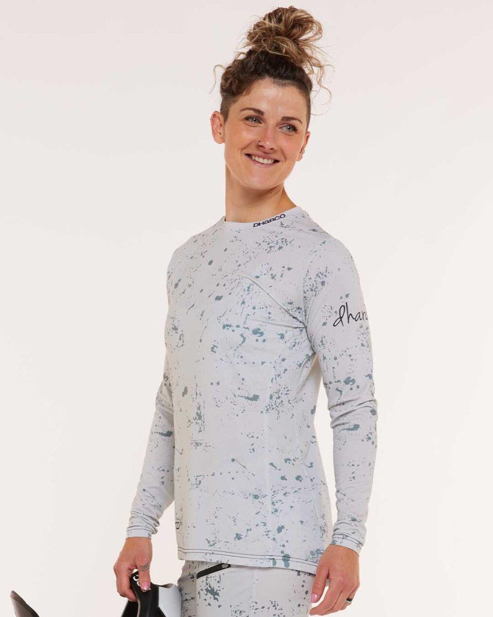 Race Women's Long Sleeve Jersey Grey/Green 2/6