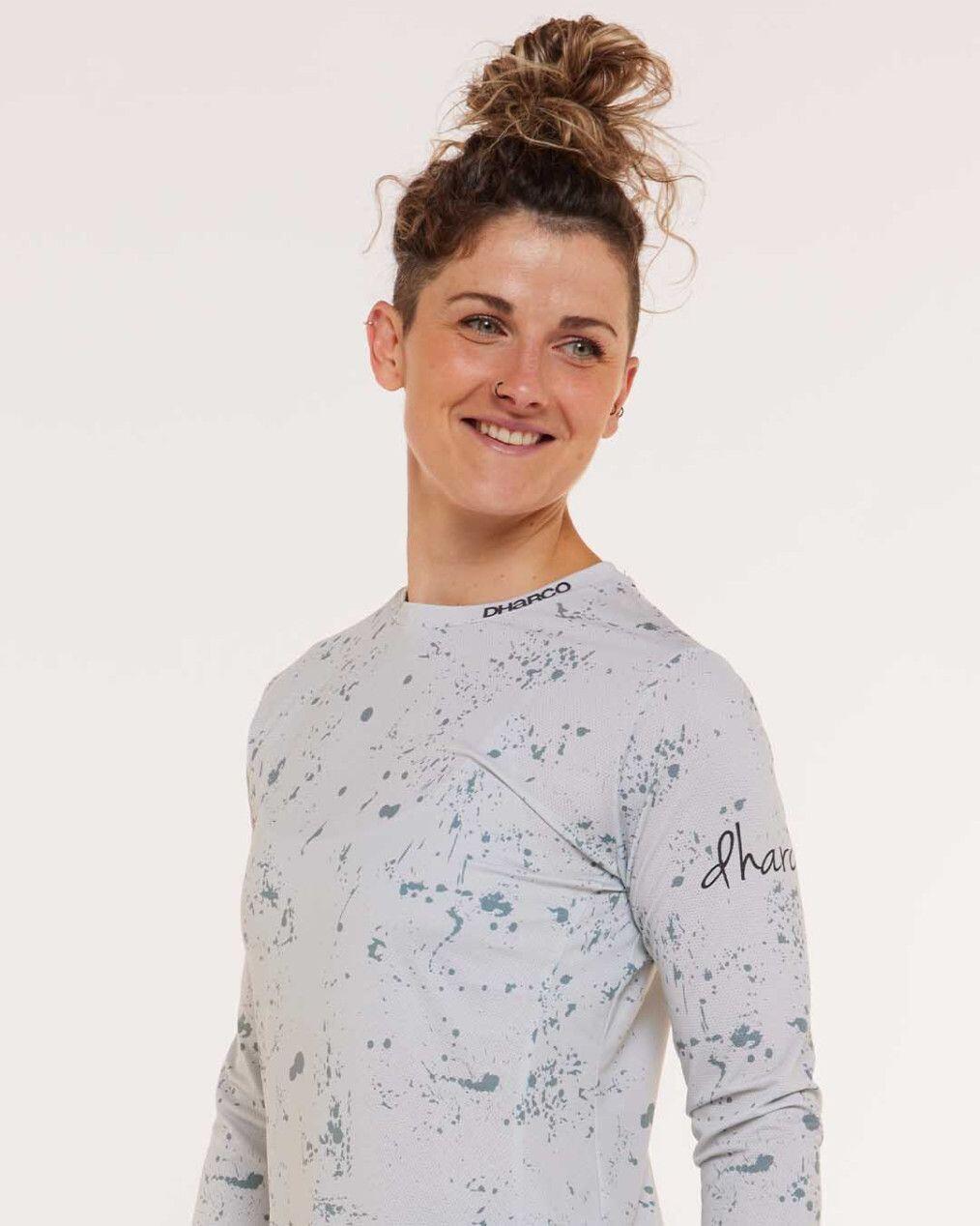 Race Women's Long Sleeve Jersey Grey/Green 5/6