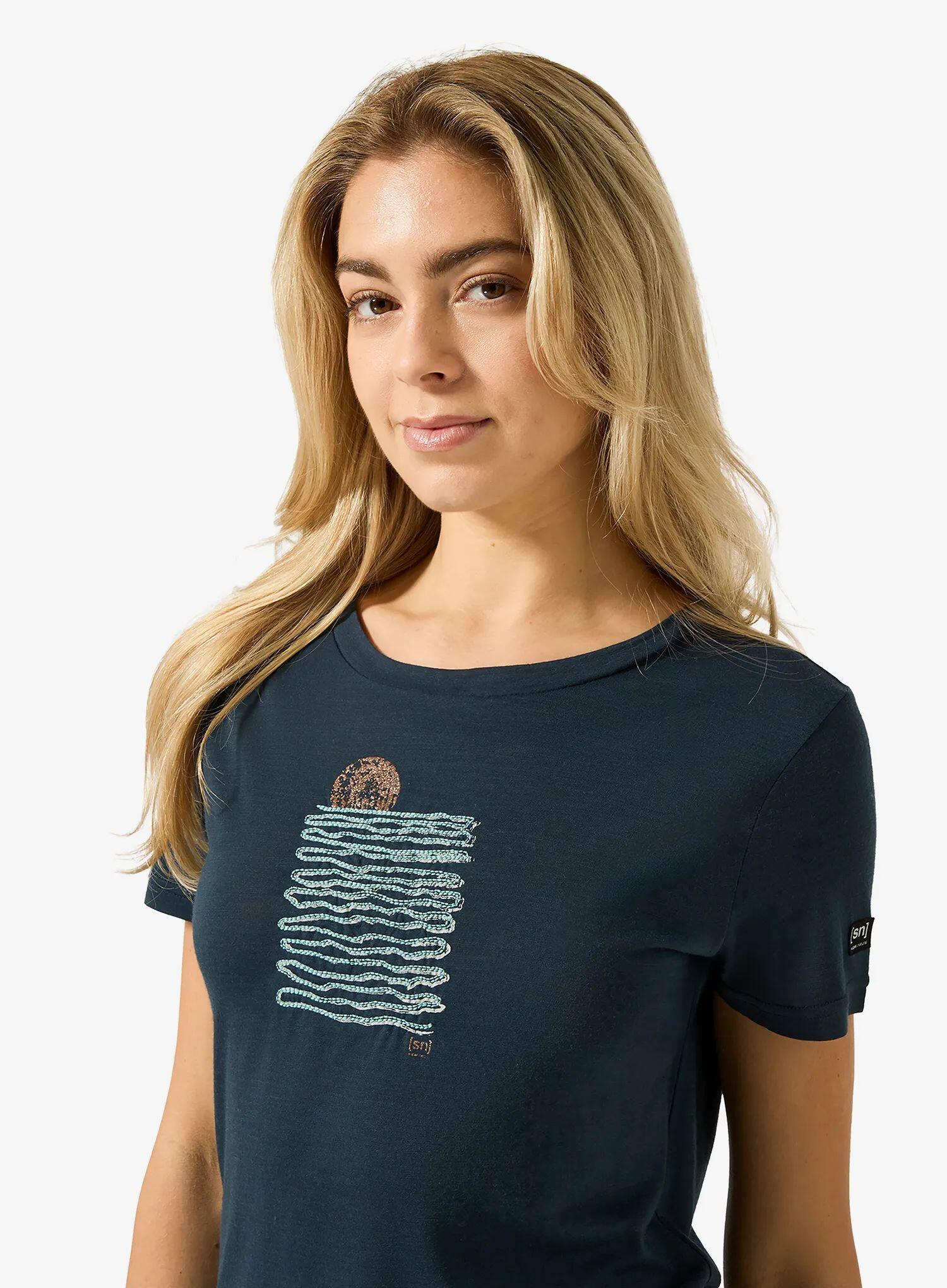 Koszulka merino damska Super.natural Sea Line Tee 3/4