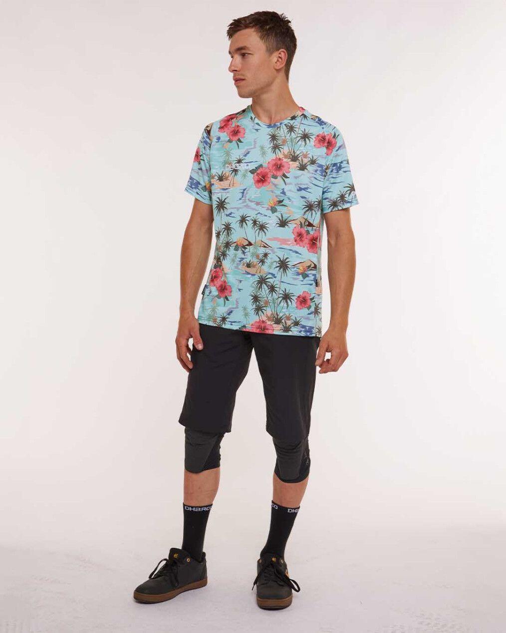 Dharco Blue Floral Short Sleeve Jersey 4/7
