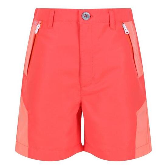 Short Motif/style Blocs De Couleurs SORCER Enfant (Corail / Fuchsia)